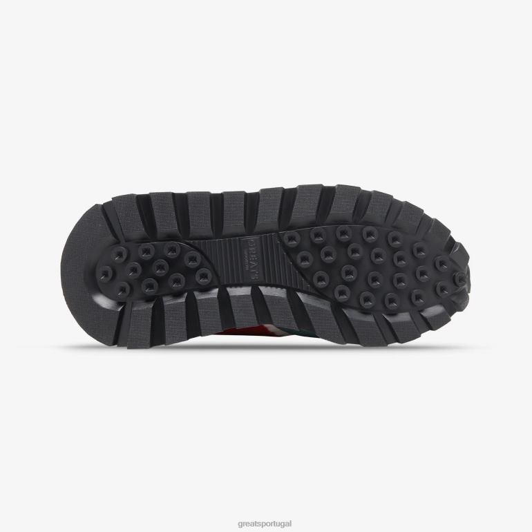 sapato Branco azul GREATS o corredor do ponto verde 86PL138