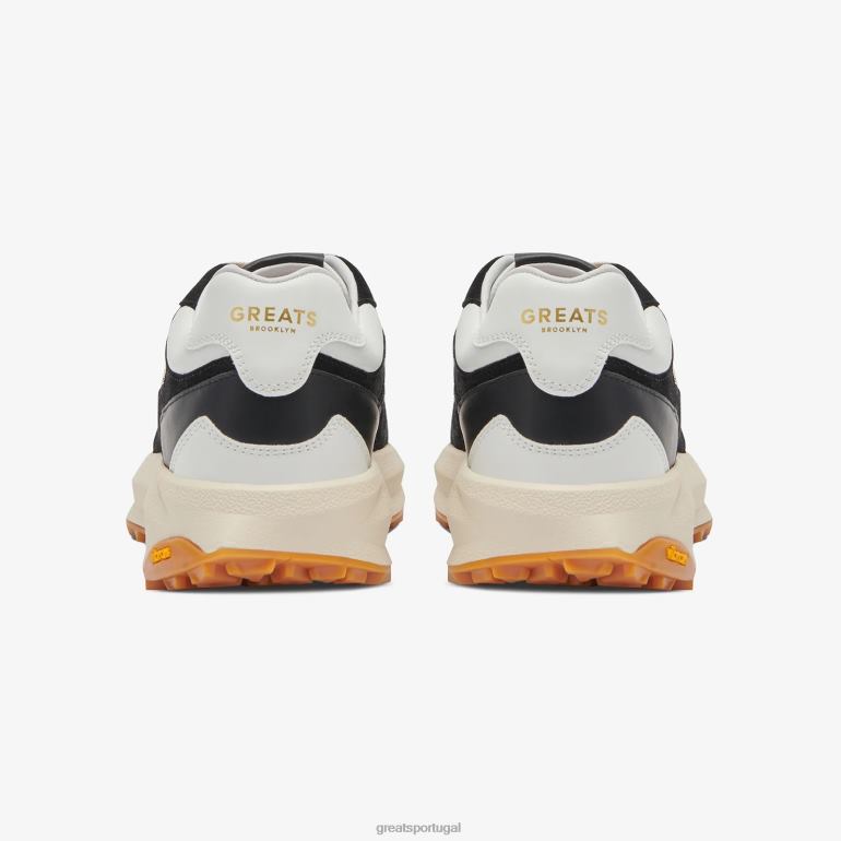 sapato Preto branco GREATS o corredor brc 86PL132