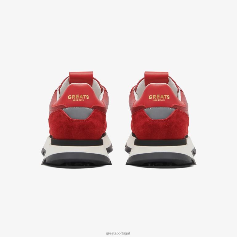 sapato vermelho GREATS o corredor do ponto verde 86PL137