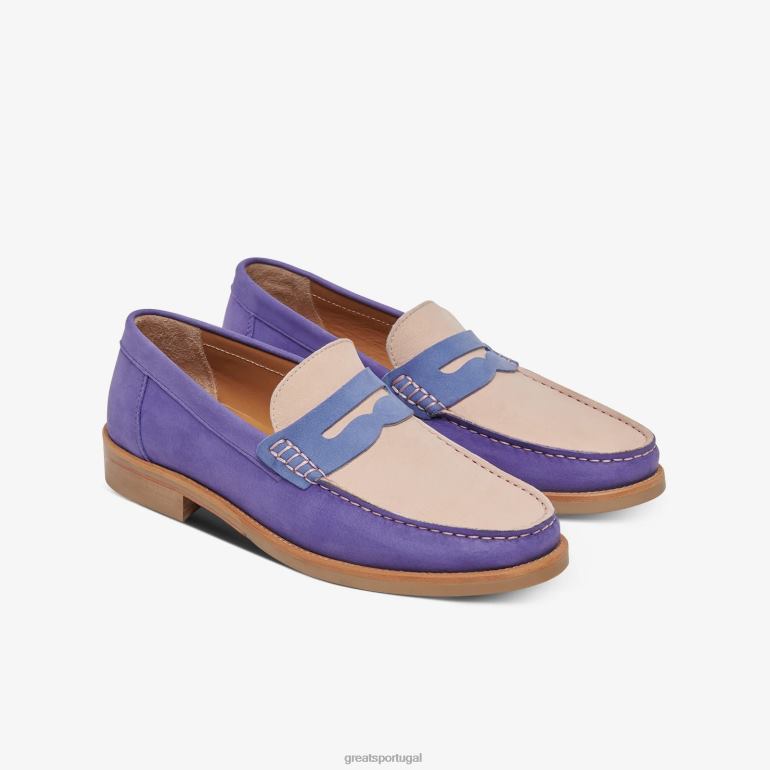 sapato azul vintage GREATS o mocassim essex 86PL67