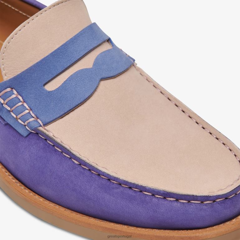 sapato azul vintage GREATS o mocassim essex 86PL75