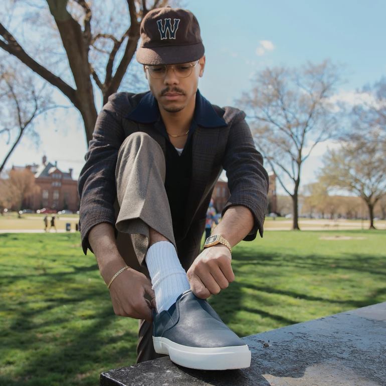 sapato marinha GREATS o couro wooster 86PL74