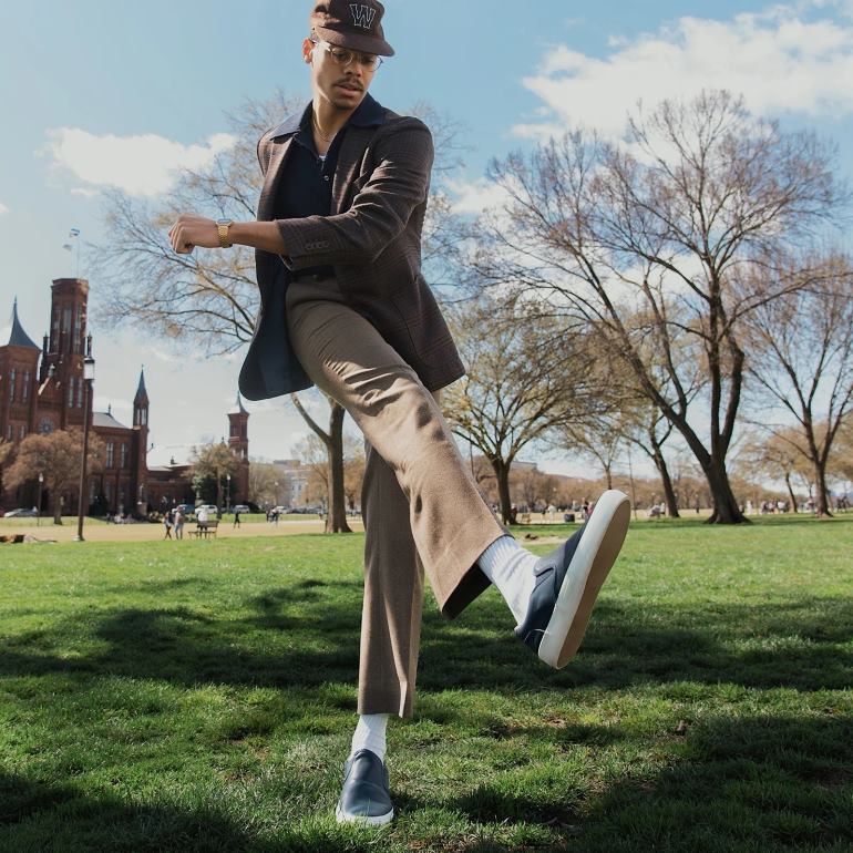 sapato marinha GREATS o couro wooster 86PL74