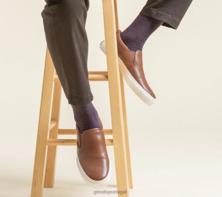 sapato marrom escuro GREATS o couro wooster 86PL72