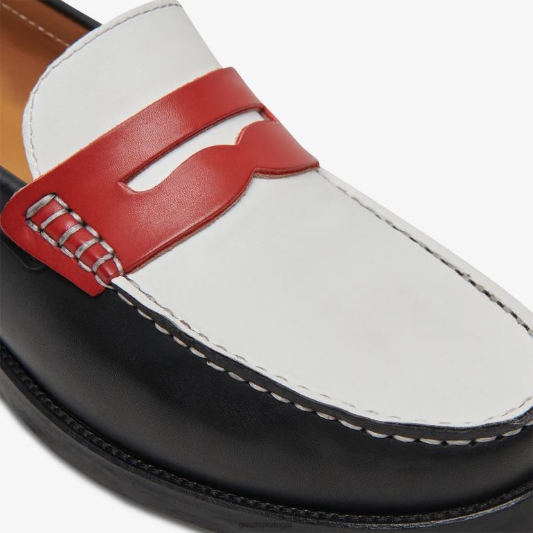 sapato retrô vermelho preto GREATS o mocassim essex 86PL65