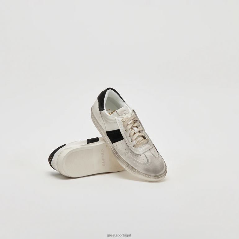 sapato Branco preto GREATS o charlie angustiado 86PL139