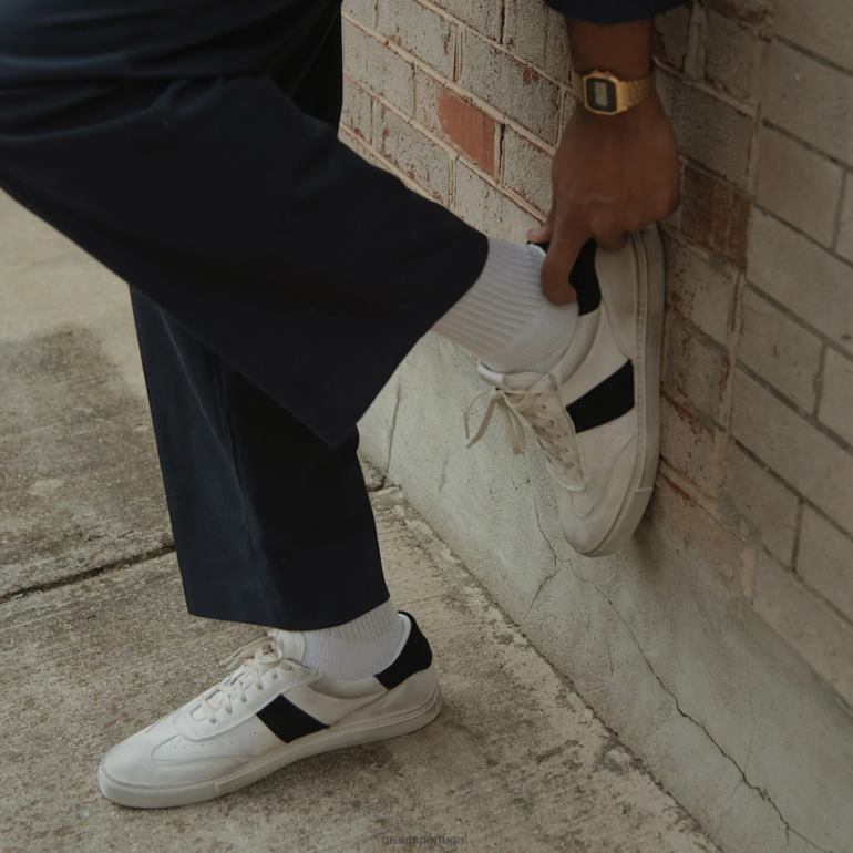 sapato Branco preto GREATS o charlie angustiado 86PL33