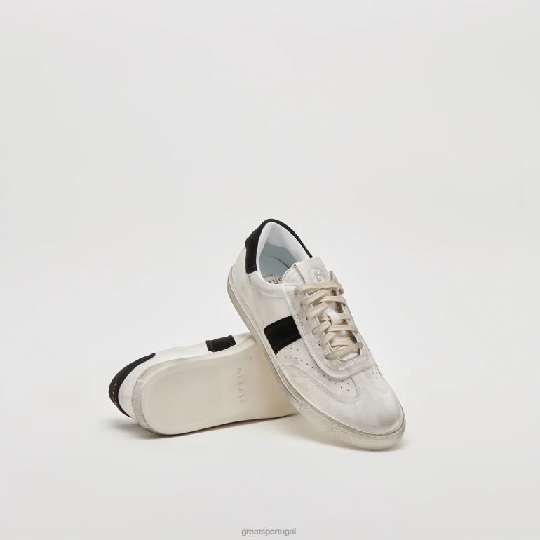 sapato Branco preto GREATS o charlie angustiado 86PL33