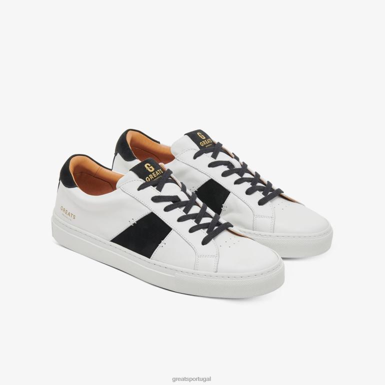 sapato Branco preto GREATS o real 2.0 86PL17