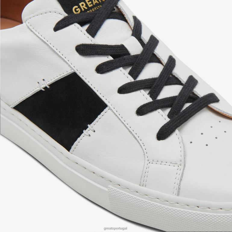 sapato Branco preto GREATS o real 2.0 86PL17