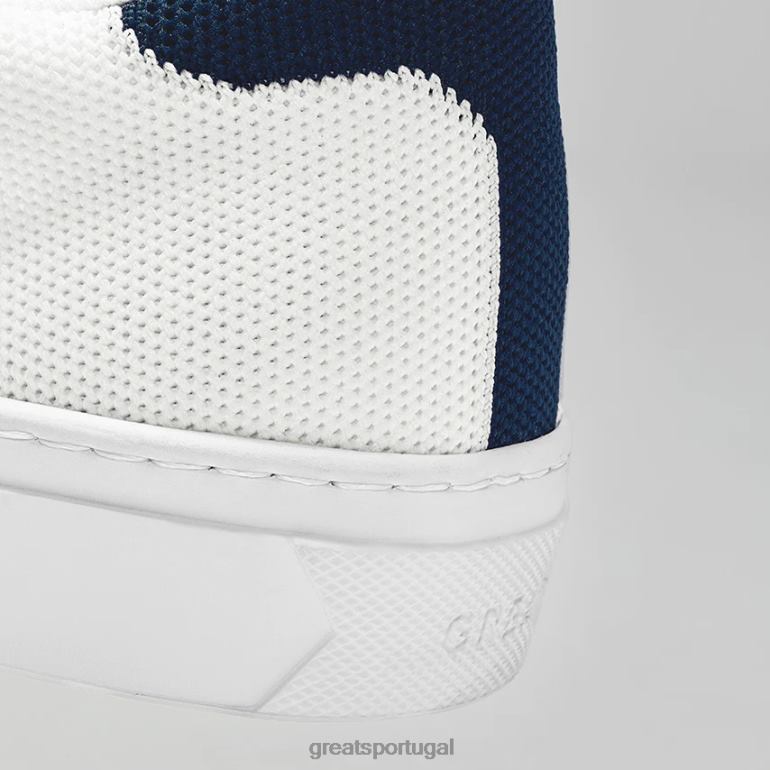 sapato Marinha Branca GREATS a malha royale 86PL53