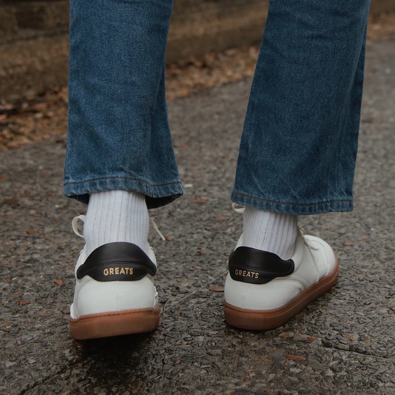 sapato branco GREATS o charlie 86PL50