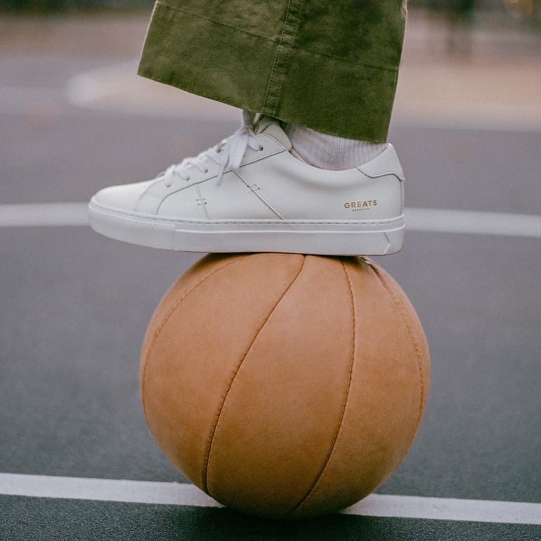 sapato branco GREATS o real 2.0 86PL8