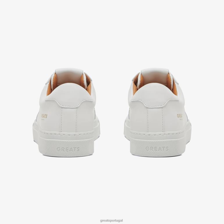 sapato branco GREATS o royale 2.0 perfurado 86PL125