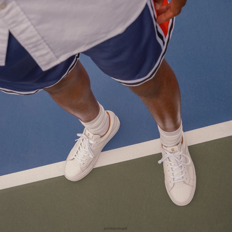 sapato branco GREATS o royale 2.0 perfurado 86PL14