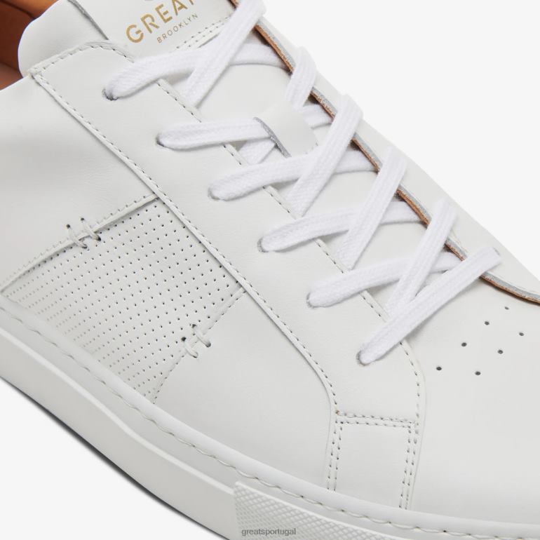 sapato branco GREATS o royale 2.0 perfurado 86PL14