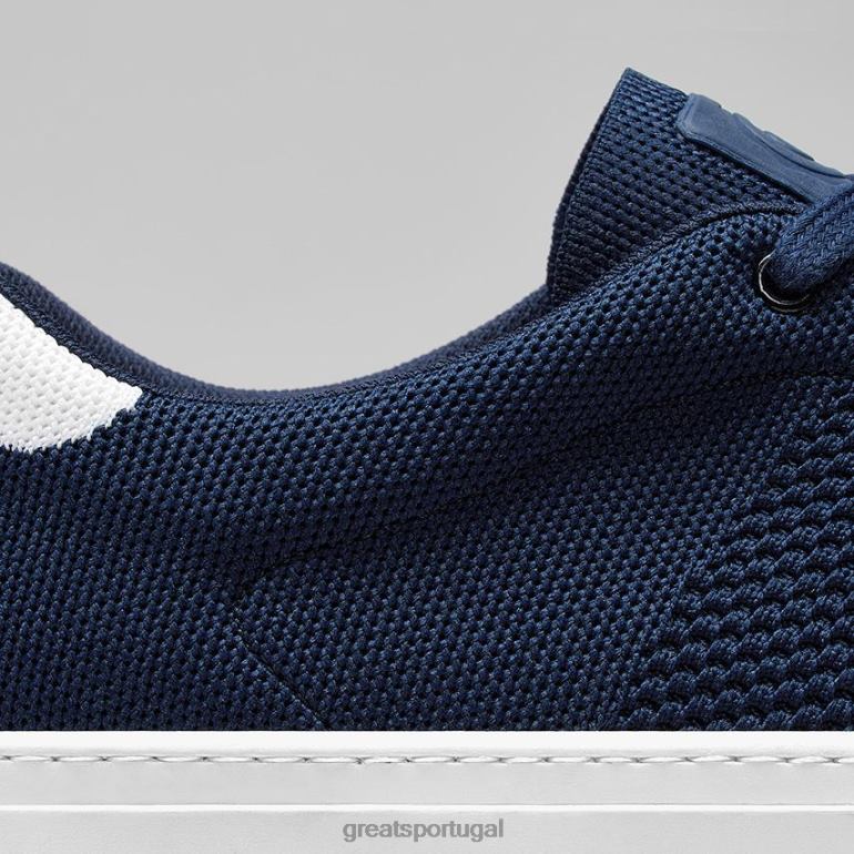 sapato branco marinho GREATS a malha royale 86PL52