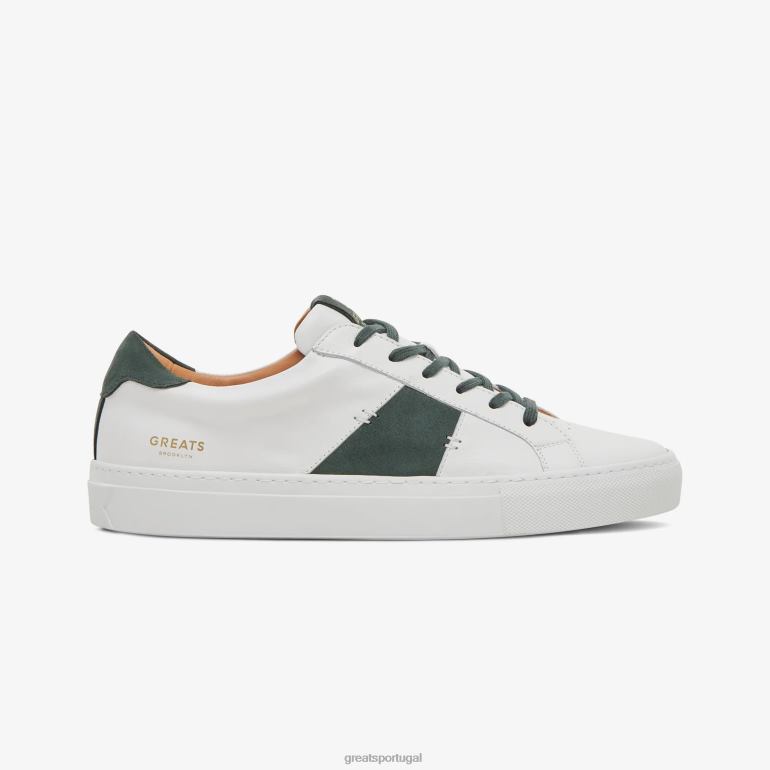 sapato branco verde GREATS o real 2.0 86PL7