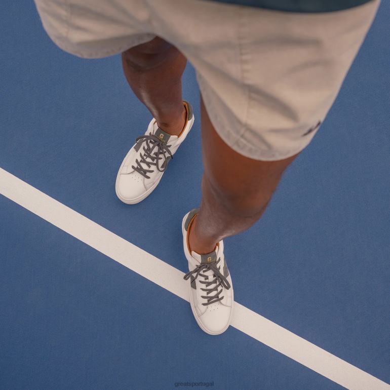 sapato branco verde GREATS o real 2.0 86PL7