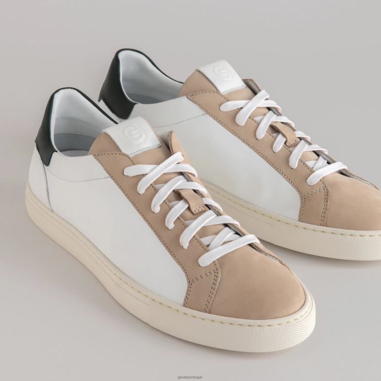 sapato branco verde GREATS o reinado 86PL27