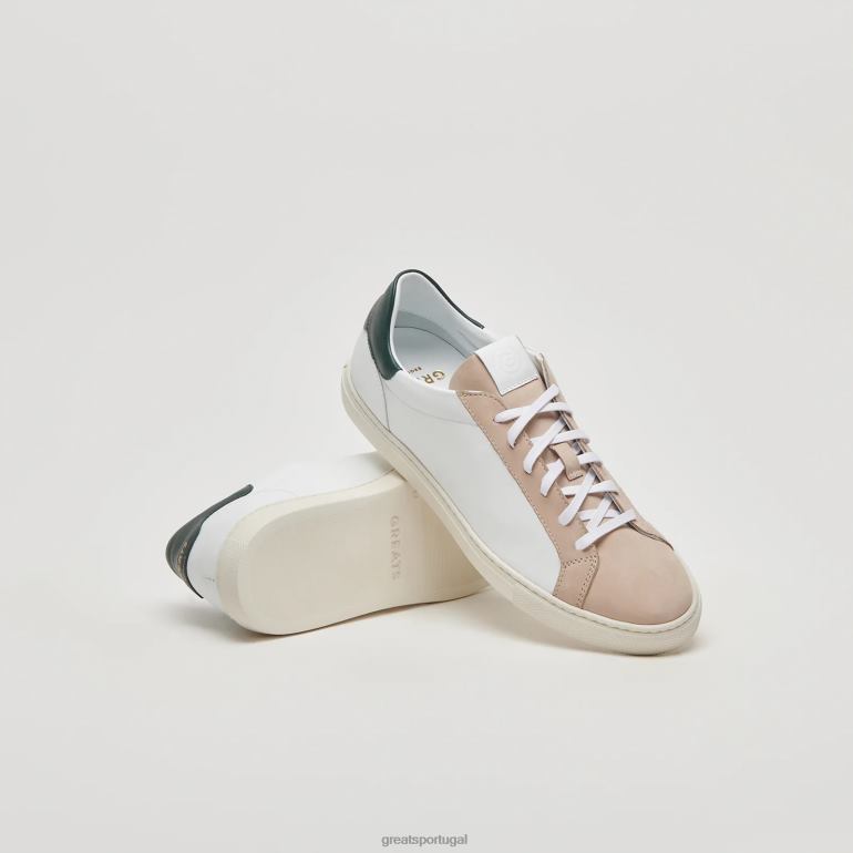 sapato branco verde GREATS o reinado 86PL27