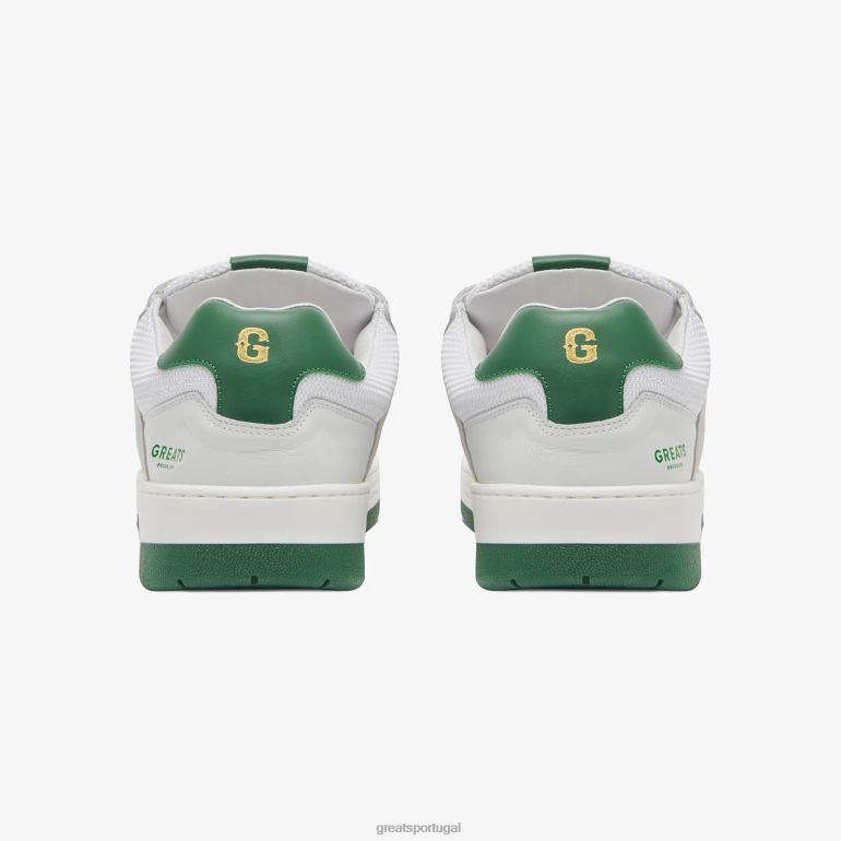 sapato branco verde GREATS o skate baixo cooper 86PL47