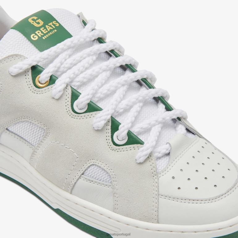 sapato branco verde GREATS o skate baixo cooper 86PL47