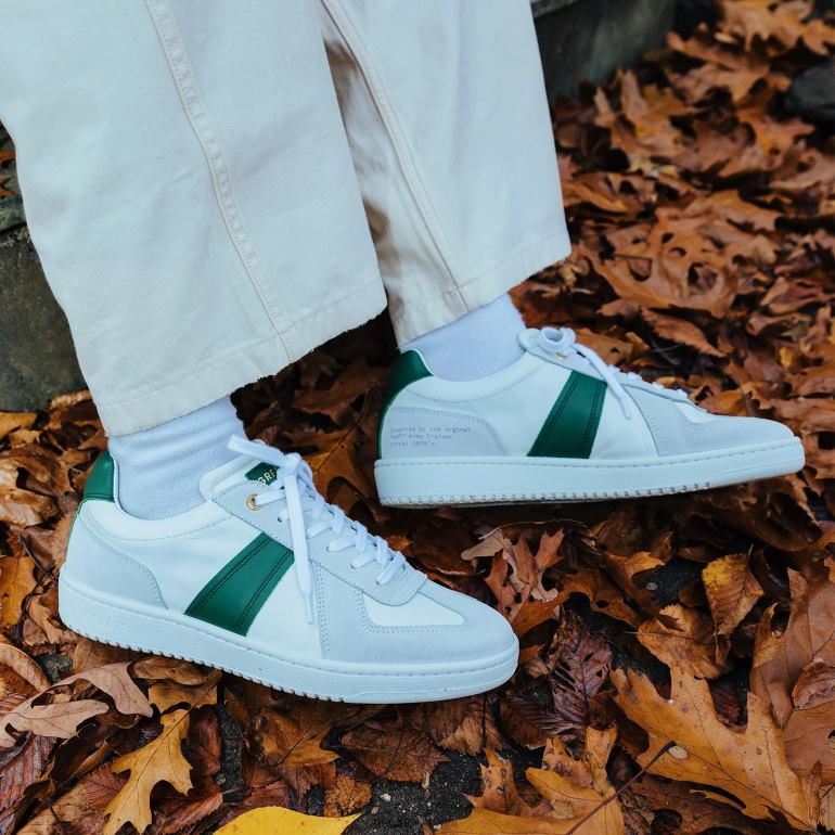 sapato branco verde GREATS o tênis 86PL22