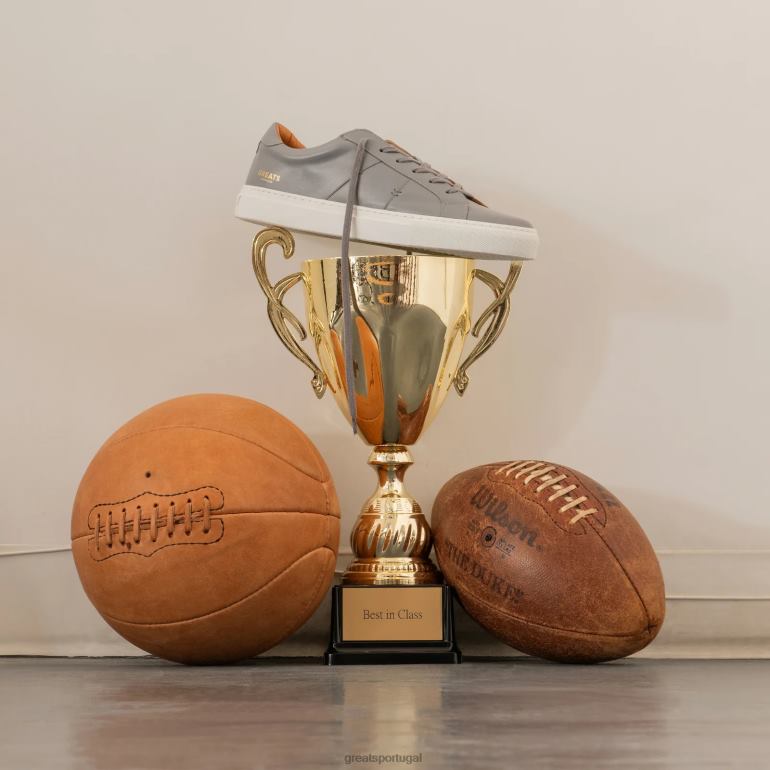 sapato cinza GREATS o real 2.0 86PL6