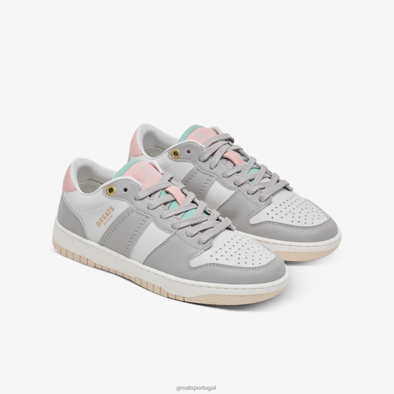 sapato cinza branco GREATS o tribunal jmz 86PL148