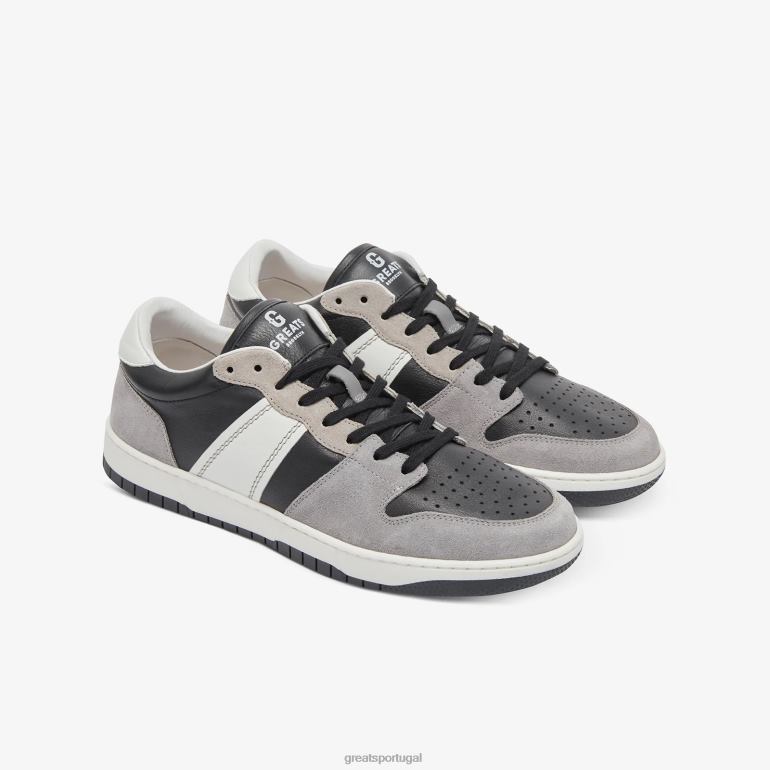 sapato cinza escuro GREATS o tribunal jmz 86PL1