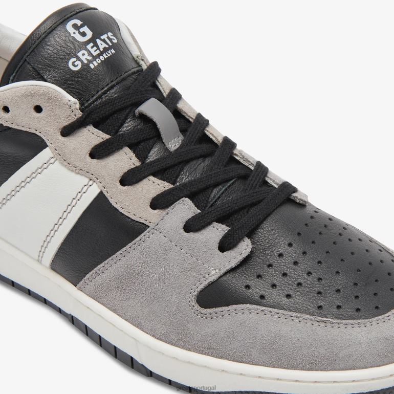 sapato cinza escuro GREATS o tribunal jmz 86PL1