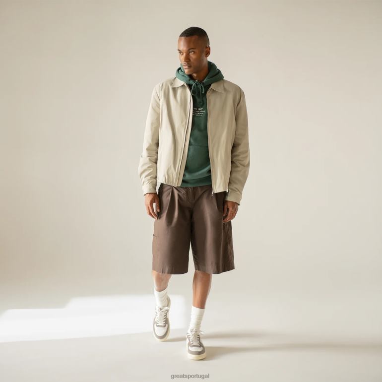 sapato marrom cinza GREATS o st. James baixo 86PL56