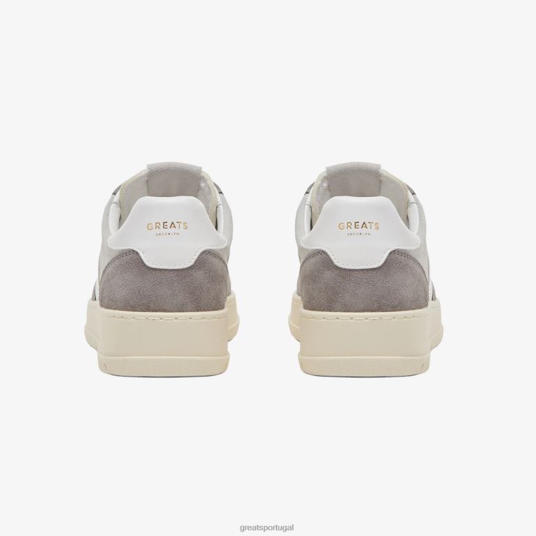 sapato marrom cinza GREATS o st. James baixo 86PL56