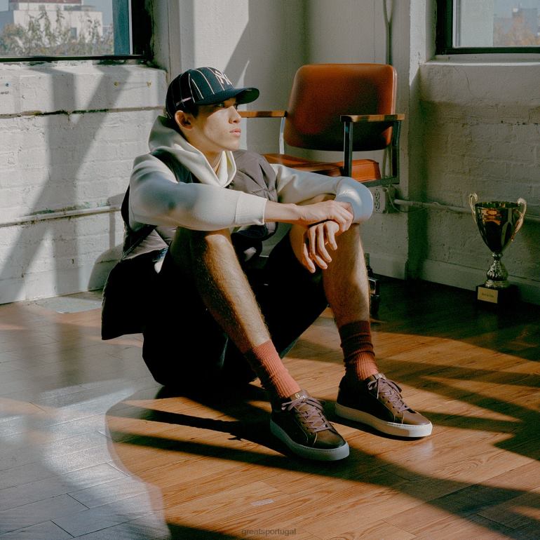 sapato marrom escuro GREATS o real 2.0 86PL9