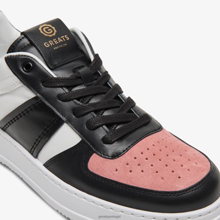sapato preto rosa GREATS o st. James baixo 86PL39