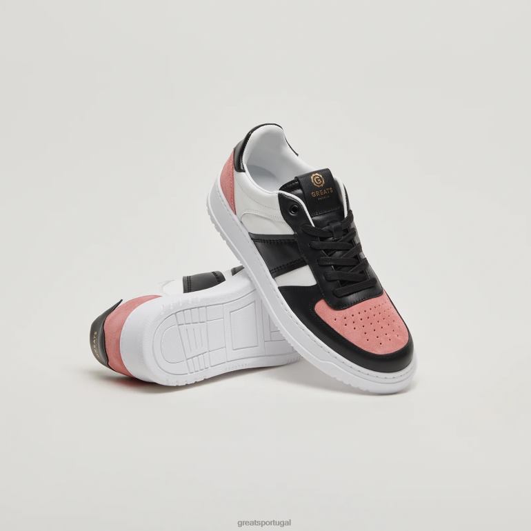 sapato preto rosa GREATS o st. James baixo 86PL39