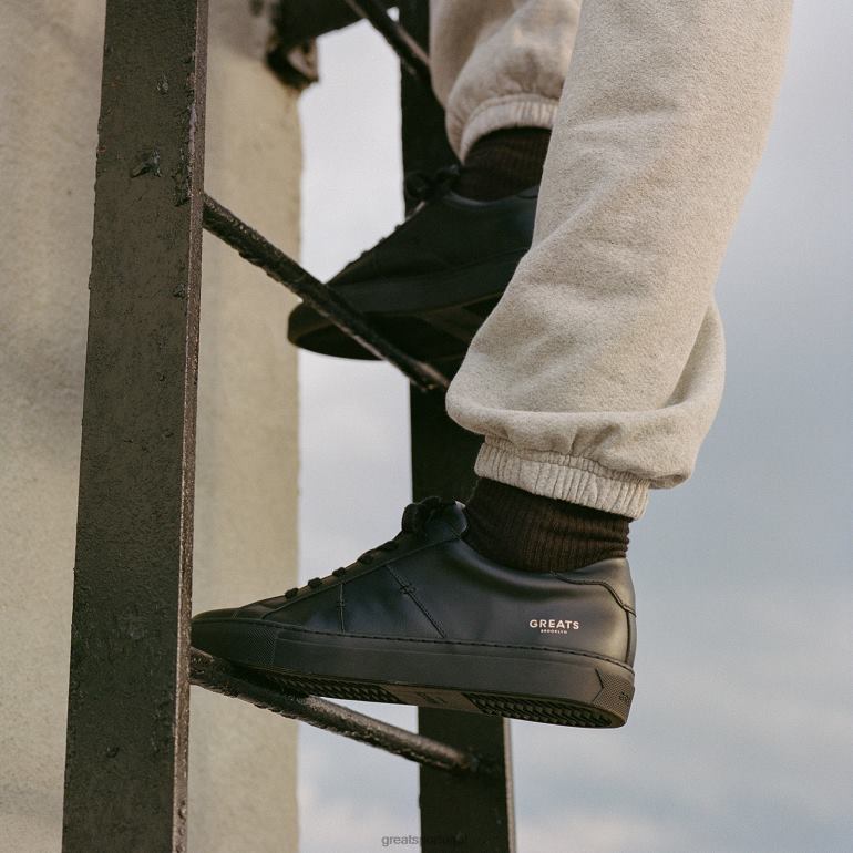 sapato preto triplo GREATS o real 2.0 86PL16