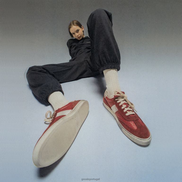 sapato vermelho GREATS o charlie angustiado 86PL143