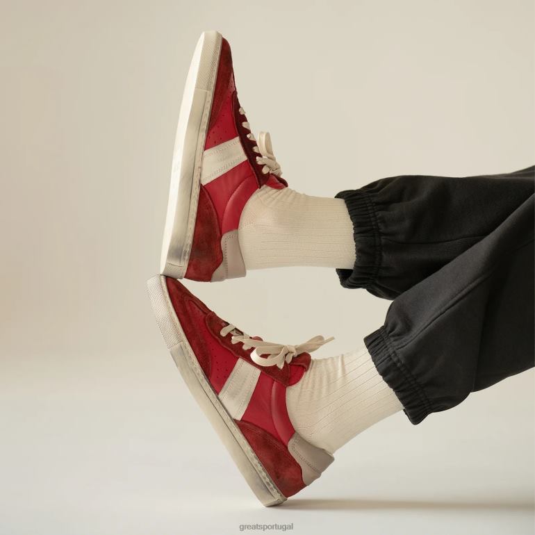 sapato vermelho GREATS o charlie angustiado 86PL143