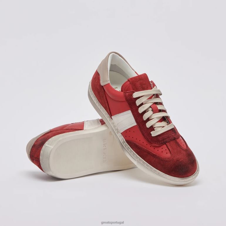 sapato vermelho GREATS o charlie angustiado 86PL143