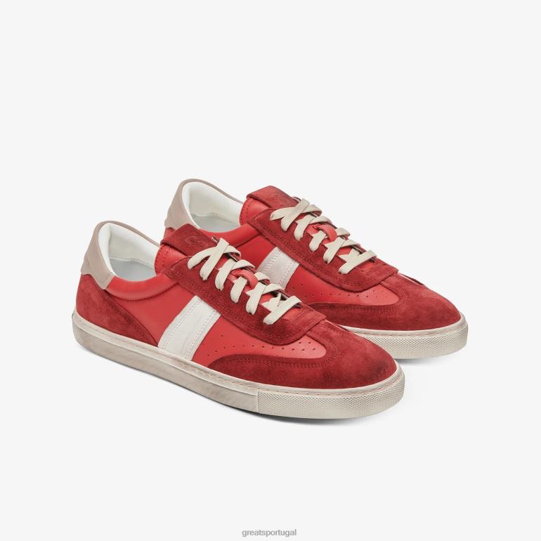 sapato vermelho GREATS o charlie angustiado 86PL44