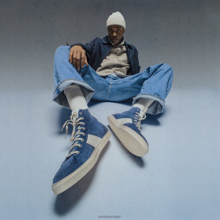 sapato marinha GREATS o reinado alto 86PL110